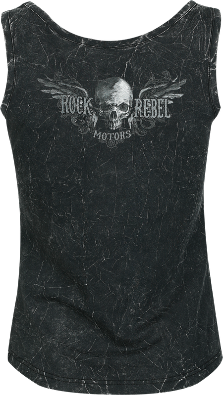 Top  de Rock Rebel by EMP - S à XXL - pour Femme - gris foncé - Rock Rebel by EMP - View 2