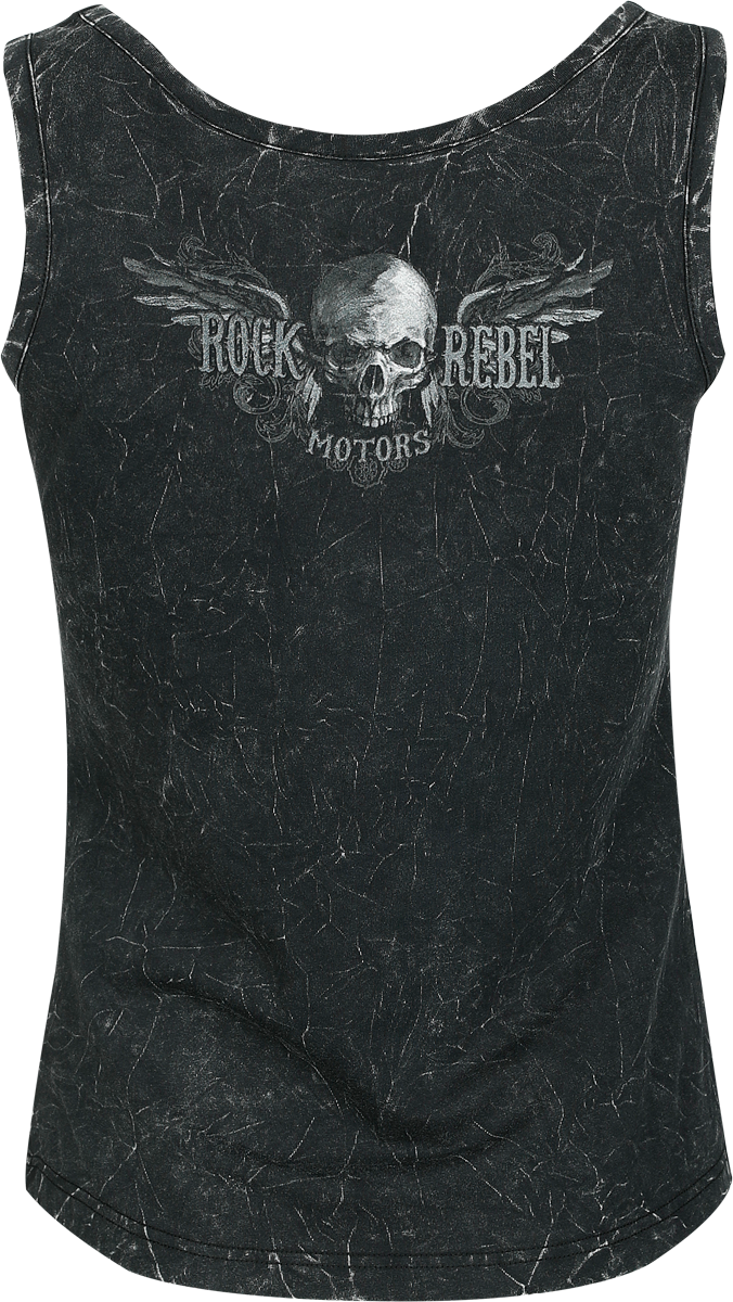 Top  de Rock Rebel by EMP - S à XXL - pour Femme - gris foncé - Rock Rebel by EMP - View 2