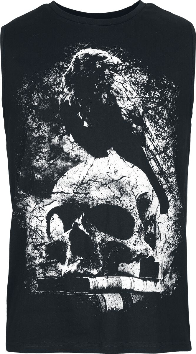 Débardeur  de Gothicana by EMP - Corbeau avec Crâne & Littérature - Débardeur - S à L - pour Homme - noir - Gothicana by EMP