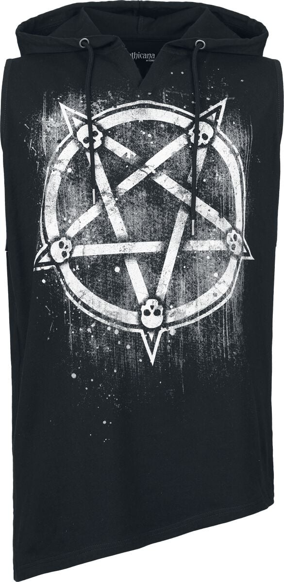 Débardeur Gothic de Gothicana by EMP - Haut avec Pentagramme & Crânes - S à XXL - pour Homme - noir - Gothicana by EMP