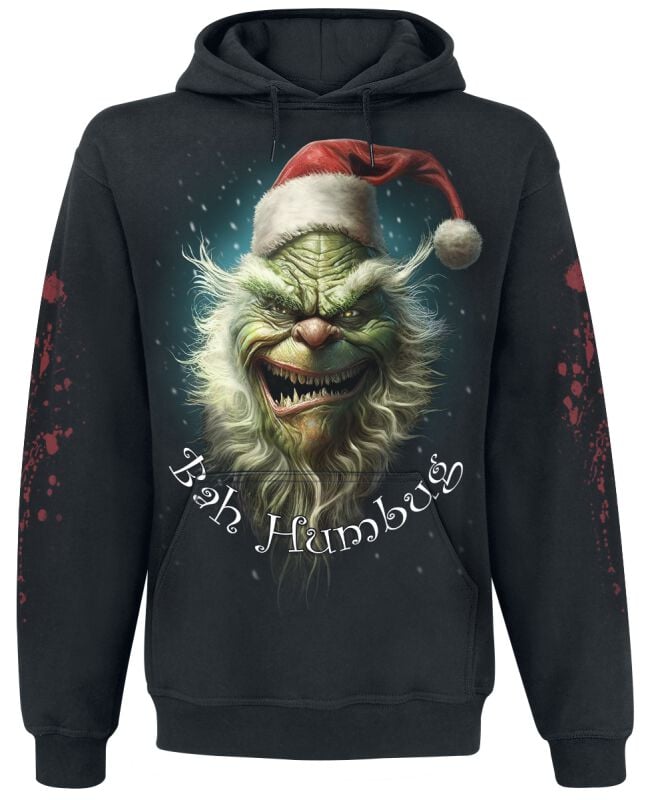 Sweat-shirt à capuche  de Spiral - Bah Humbug - S à 4XL - pour Homme - noir - Spiral