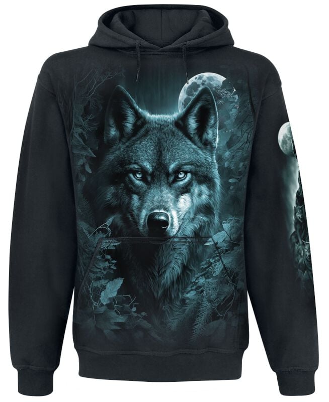 Sweat-shirt à capuche  de Spiral - Forest Guardians - S à 4XL - pour Homme - noir - Spiral