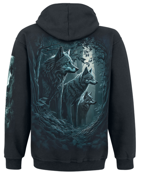 Sweat-shirt à capuche  de Spiral - Forest Guardians - S à 3XL - pour Homme - noir - Spiral - View 2
