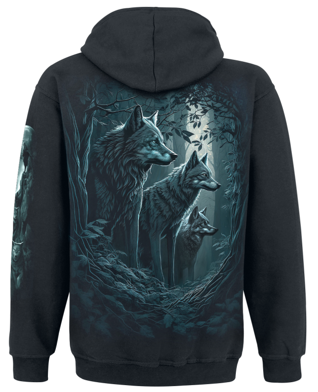 Sweat-shirt à capuche  de Spiral - Forest Guardians - S à 3XL - pour Homme - noir - Spiral - View 2