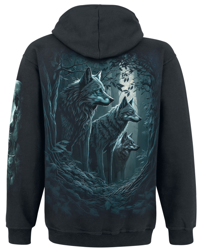 Sweat-shirt à capuche  de Spiral - Forest Guardians - S à 4XL - pour Homme - noir - Spiral - View 2
