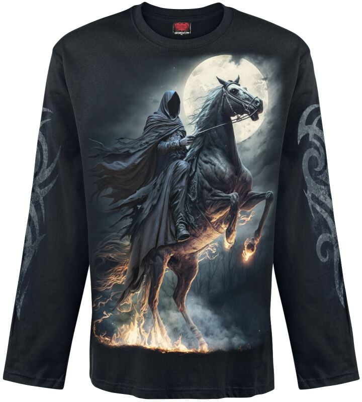 T-shirt manches longues  de Spiral - Shadow Rider - M à XXL - pour Homme - noir - Spiral