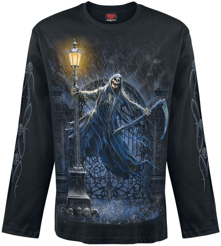 T-shirt manches longues  de Spiral - Reaping in the rain - M à XXL - pour Homme - noir - Spiral