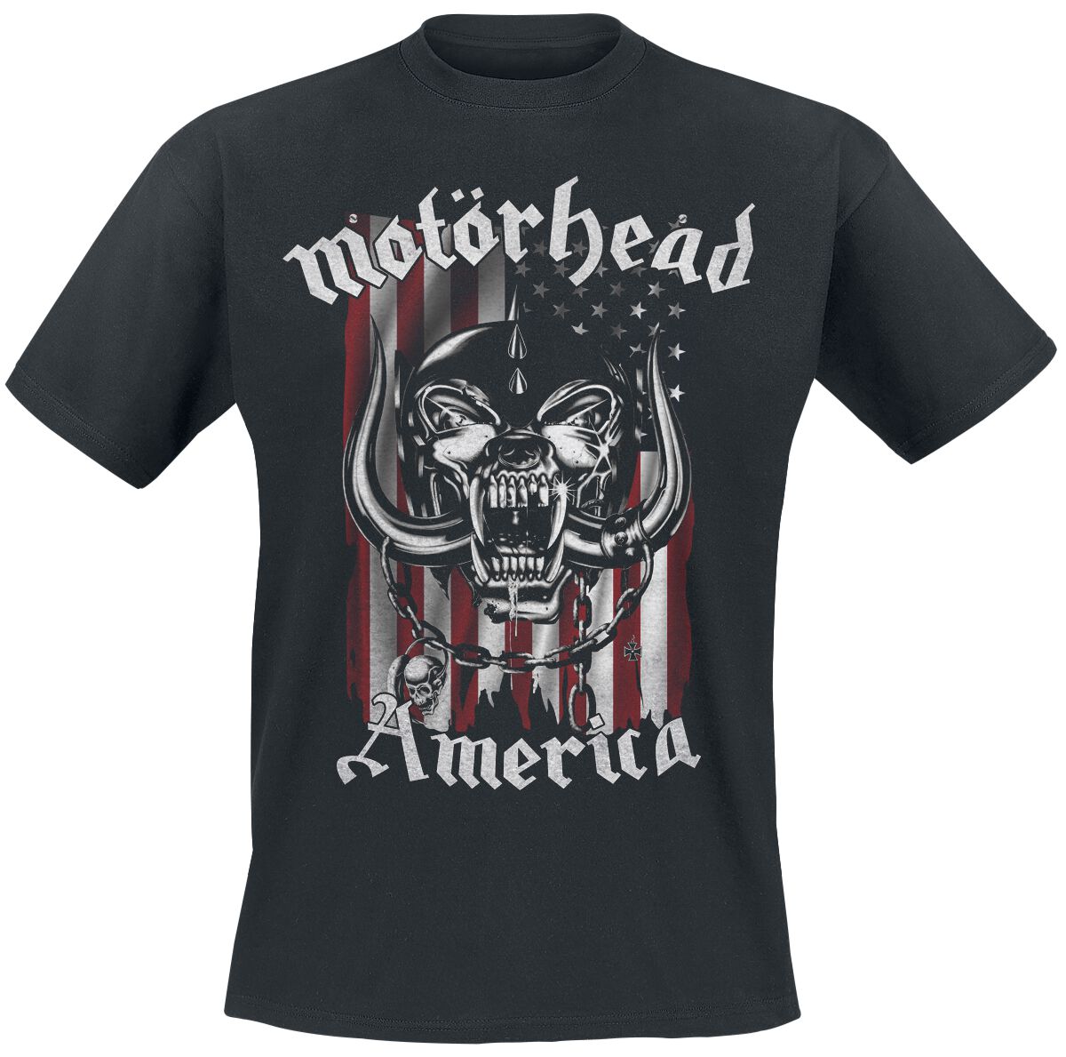T-Shirt Manches courtes  de Motörhead - America 4th July - S à M - pour Homme - noir - Motörhead