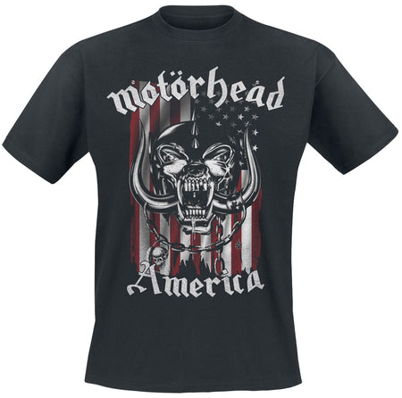 T-Shirt Manches courtes  de Motörhead - America 4th July - S à M - pour Homme - noir - Motörhead