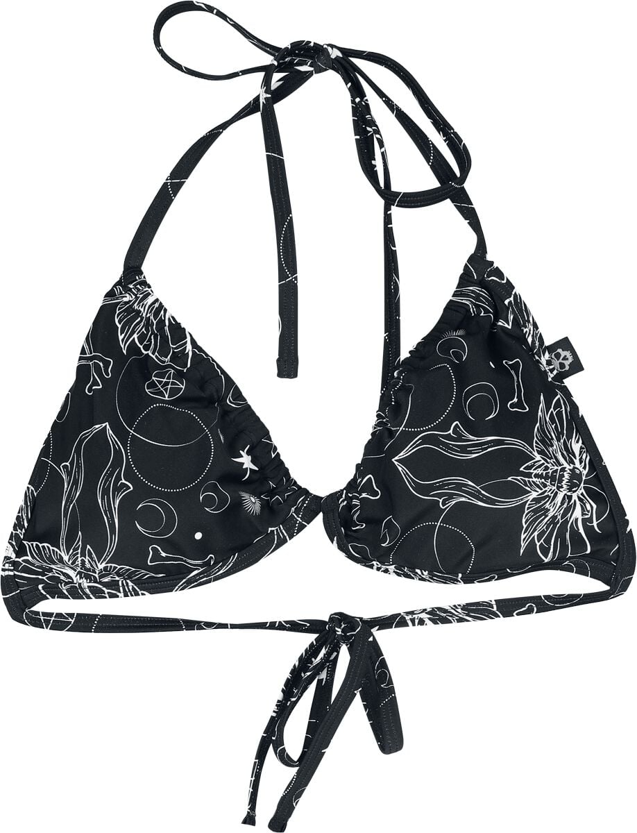 Haut de bikini Gothic de Gothicana by EMP - S à XXL - pour Femme - noir - Gothicana by EMP
