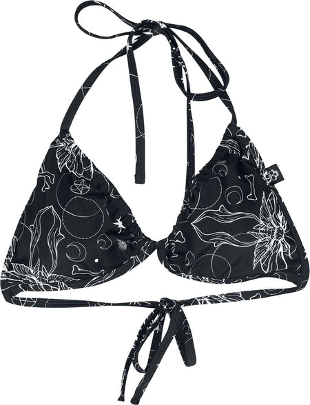 Haut de bikini Gothic de Gothicana by EMP - S à XXL - pour Femme - noir - Gothicana by EMP