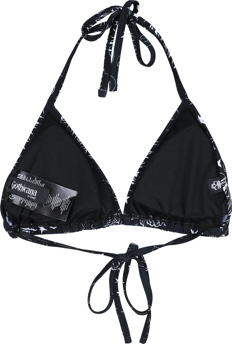 Haut de bikini Gothic de Gothicana by EMP - S à XXL - pour Femme - noir - Gothicana by EMP - View 2
