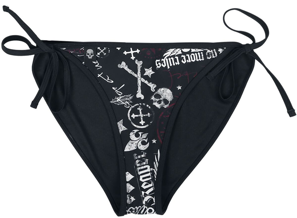 Bas de bikini  de Rock Rebel by EMP - Mix And Match - M à XXL - pour Femme - noir - Rock Rebel by EMP
