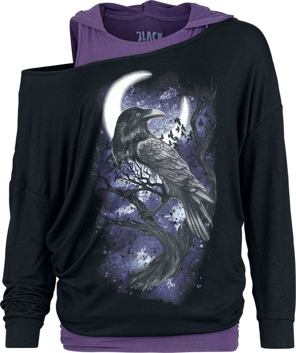 T-shirt manches longues  de Black Premium by EMP - Haut Manches Longues 2 en 1 - S à XL - pour Femme - noir - Black Premium by EMP