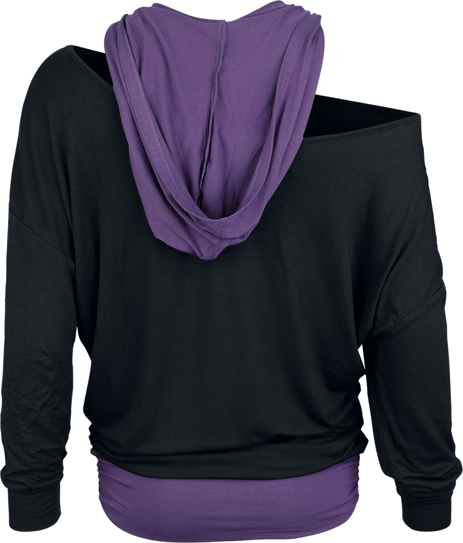 T-shirt manches longues  de Black Premium by EMP - Haut Manches Longues 2 en 1 - S à XL - pour Femme - noir - Black Premium by EMP - View 2