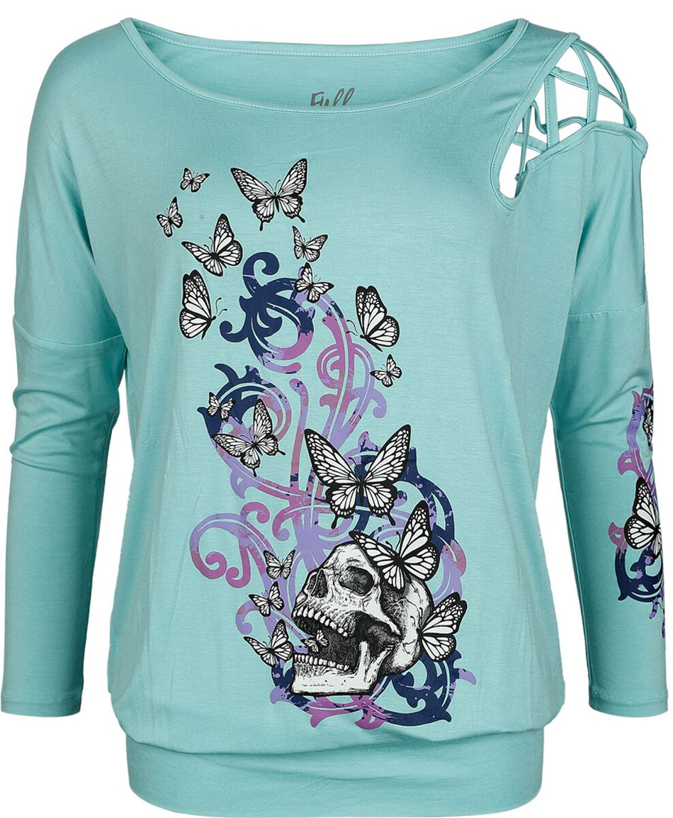 T-shirt manches longues  de Full Volume by EMP - S à XXL - pour Femme - bleu clair - Full Volume by EMP