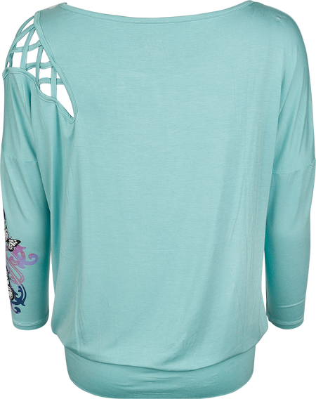 T-shirt manches longues  de Full Volume by EMP - S à XXL - pour Femme - bleu clair - Full Volume by EMP - View 2