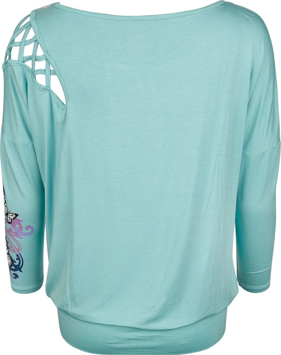 T-shirt manches longues  de Full Volume by EMP - S à XXL - pour Femme - bleu clair - Full Volume by EMP - View 2