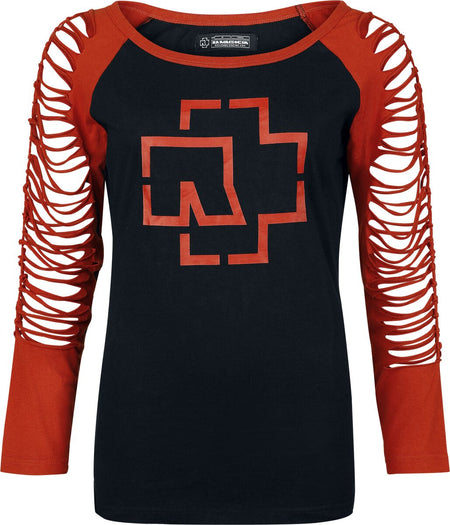 T-shirt manches longues  de Rammstein - Rotes Licht - S à 3XL - pour Femme - noir/rouge - Rammstein