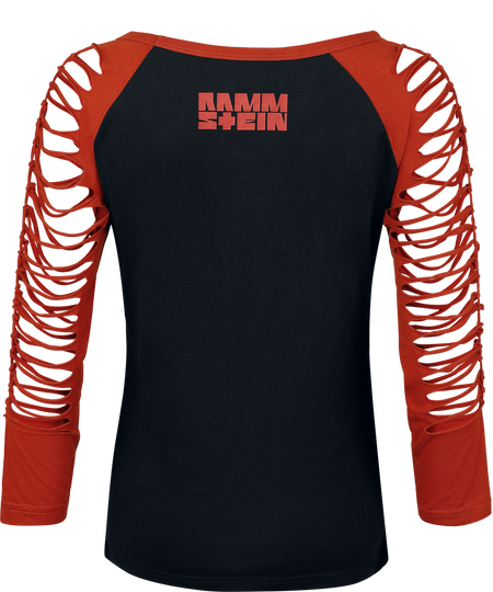 T-shirt manches longues  de Rammstein - Rotes Licht - S à 3XL - pour Femme - noir/rouge - Rammstein - View 2