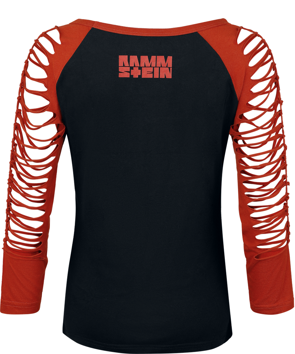 T-shirt manches longues  de Rammstein - Rotes Licht - S à 3XL - pour Femme - noir/rouge - Rammstein - View 2