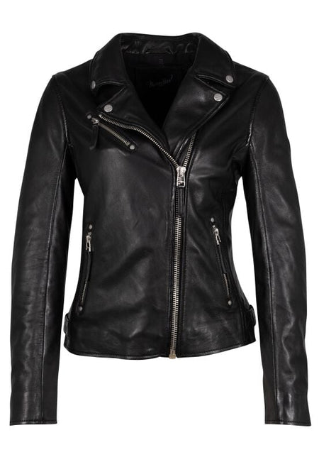 Veste en cuir  de Mauritius - PGG W14 LEGV - S à 4XL - pour Femme - noir - Mauritius