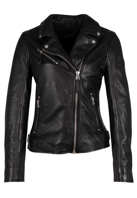 Veste en cuir  de Mauritius - PGG W14 LEGV - S à 4XL - pour Femme - noir - Mauritius