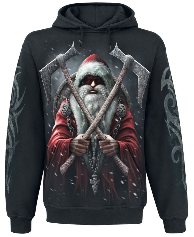 Sweat-shirt à capuche  de Spiral - Sleigher - Sweat à capuche - S à M - pour Homme - noir - Spiral