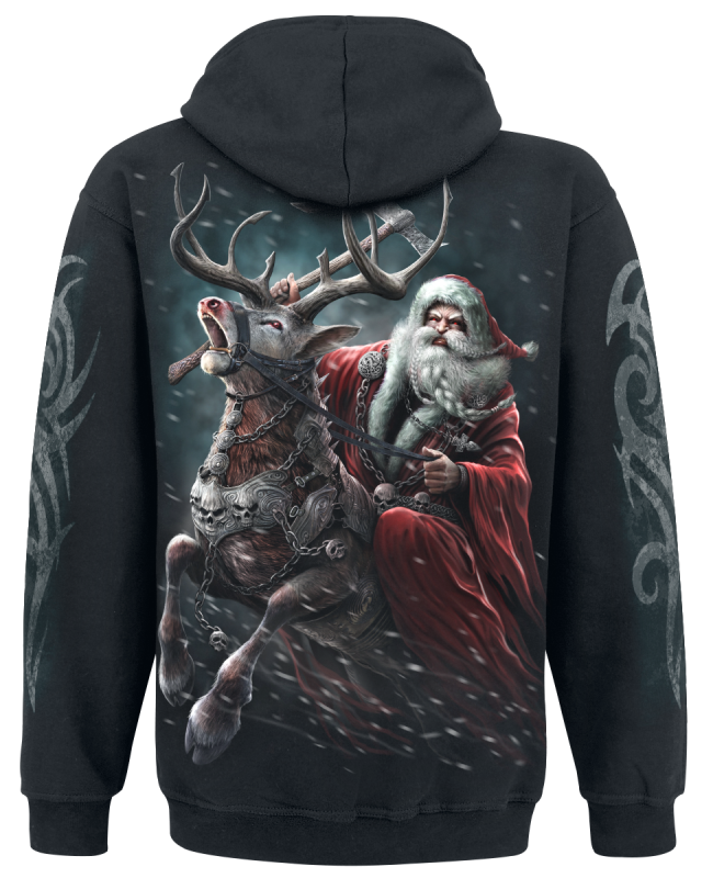 Sweat-shirt à capuche  de Spiral - Sleigher - Sweat à capuche - S à M - pour Homme - noir - Spiral - View 2