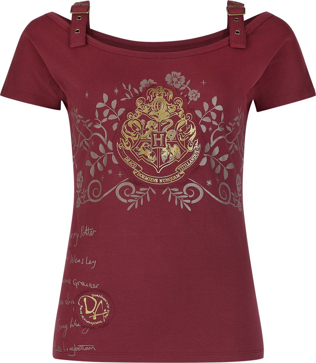 T-Shirt Manches courtes  de Harry Potter - DA Grunge Collection - Sign Up For the DA - S à XXL - pour Femme - rouge foncé - Harry Potter