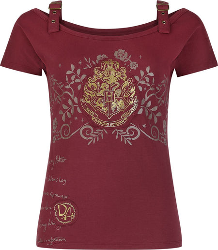 T-Shirt Manches courtes  de Harry Potter - DA Grunge Collection - Sign Up For the DA - S à XXL - pour Femme - rouge foncé - Harry Potter