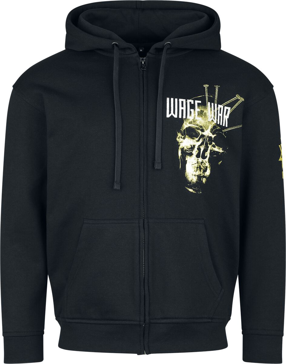 Sweat-shirt zippé à capuche  de Wage War - XRayNail5 - S à XXL - pour Homme - noir - Wage War