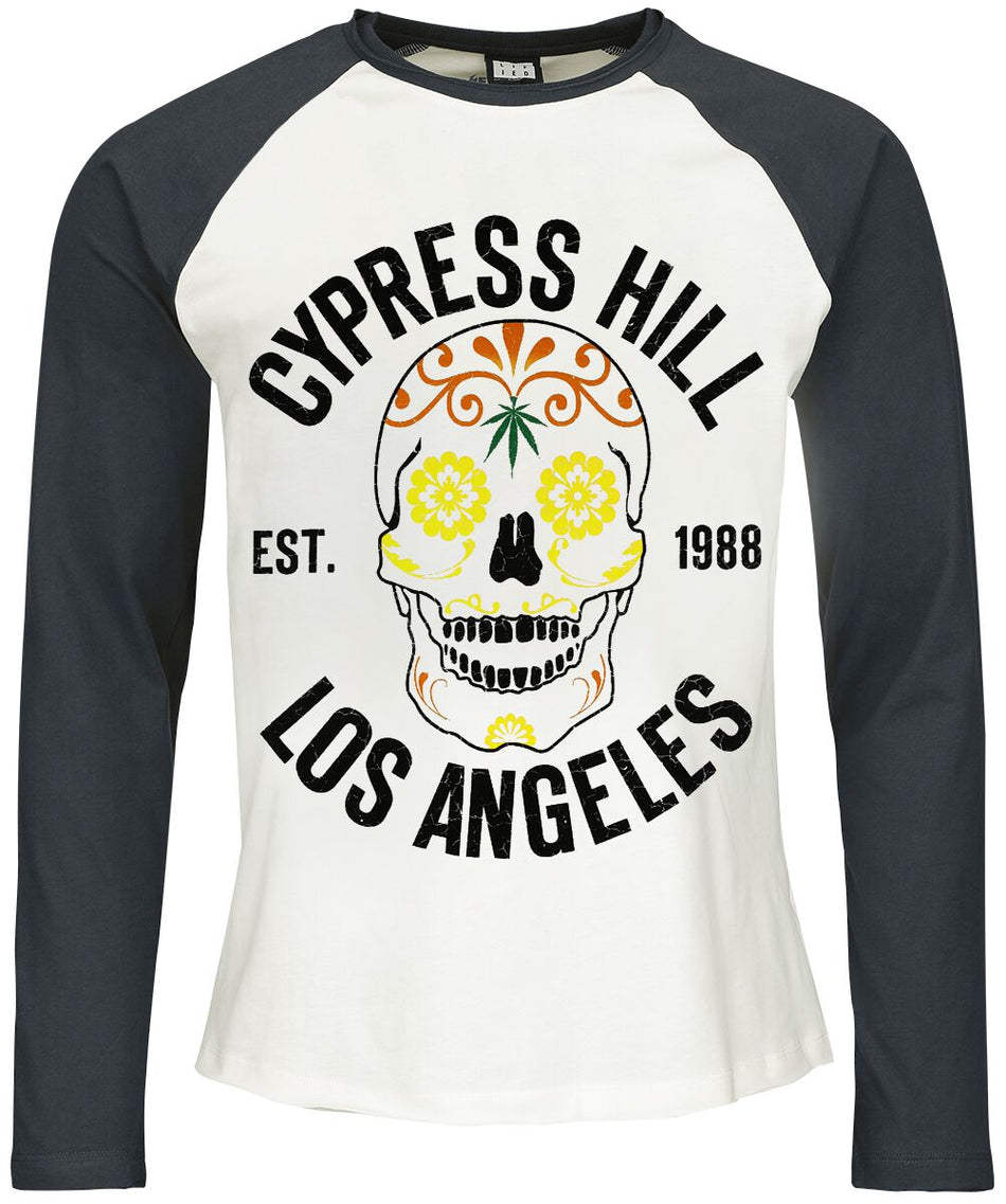 T-shirt manches longues  de Cypress Hill - Amplified Collection - Floral Skull - S à 3XL - pour Homme - multicolore - cypress hill