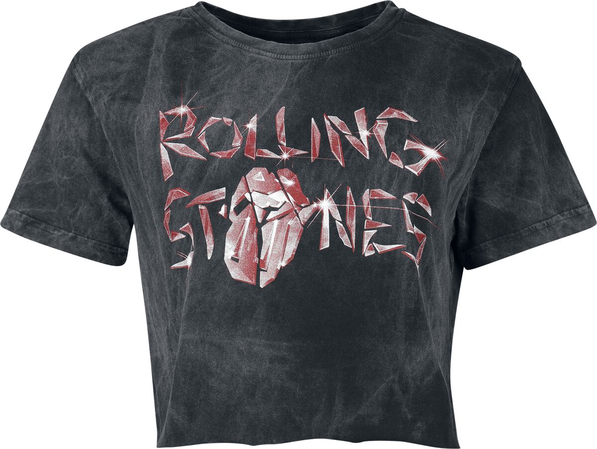 T-Shirt Manches courtes  de The Rolling Stones - Glass Logo - S à 4XL - pour Femme - anthracite - The Rolling Stones