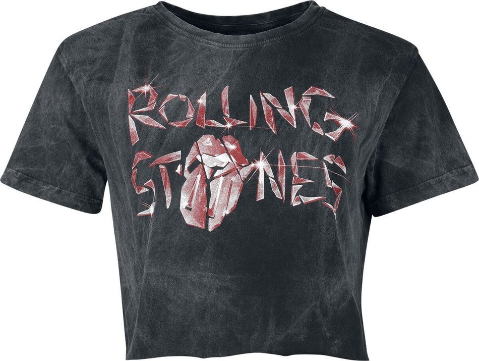T-Shirt Manches courtes  de The Rolling Stones - Glass Logo - S à 4XL - pour Femme - anthracite - The Rolling Stones