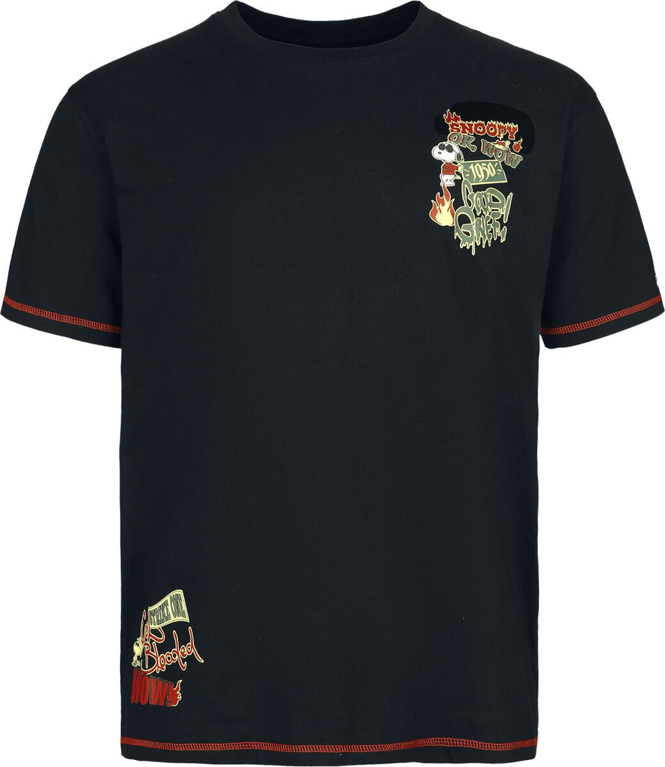 T-Shirt Manches courtes  de Snoopy - Cool Blooded - S à XXL - pour Homme - noir - Snoopy
