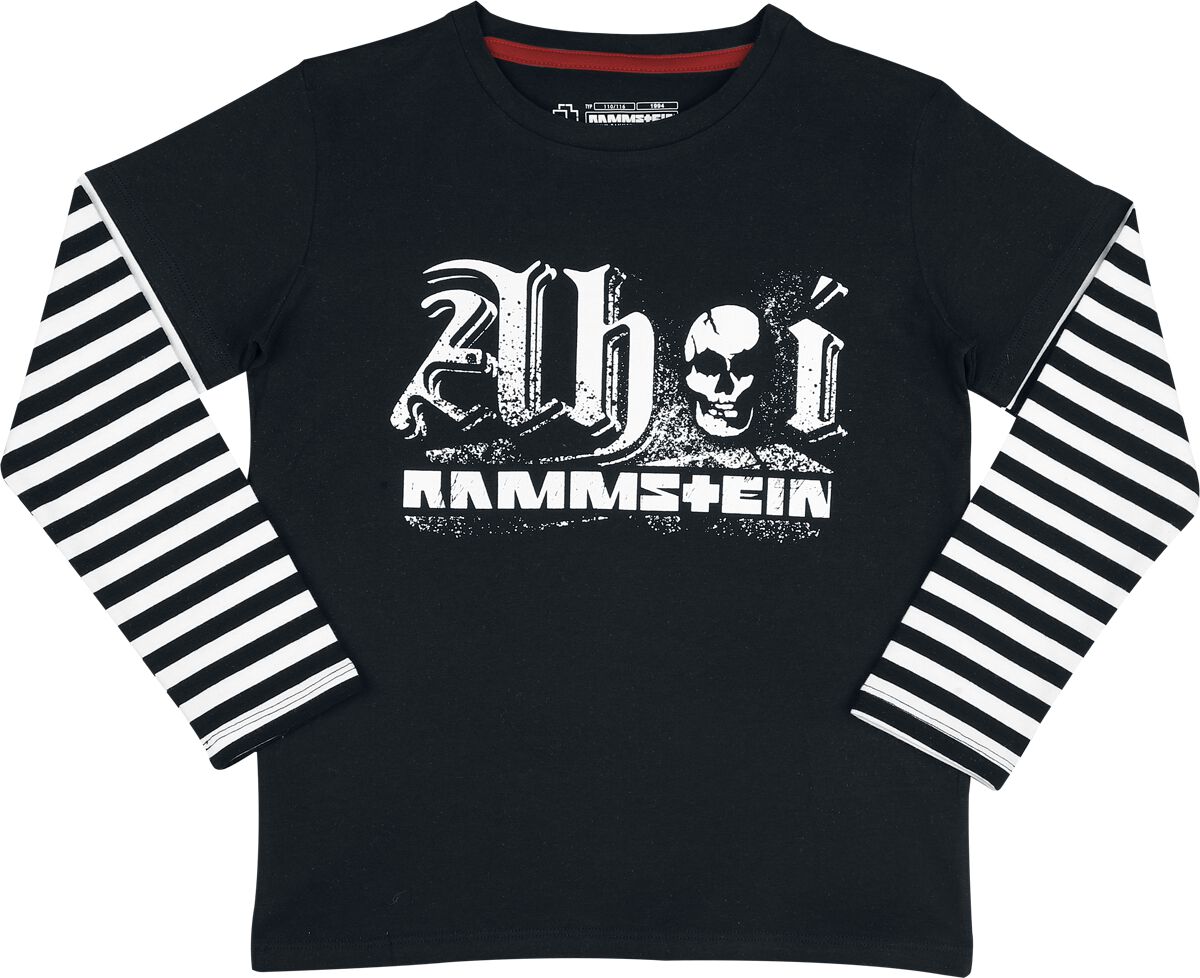 T-shirt manches longues  de Rammstein - Ahoi - 110/116 à 158/164 - pour Unisexe - noir/blanc - Rammstein
