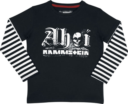 T-shirt manches longues  de Rammstein - Ahoi - 110/116 à 158/164 - pour Unisexe - noir/blanc - Rammstein
