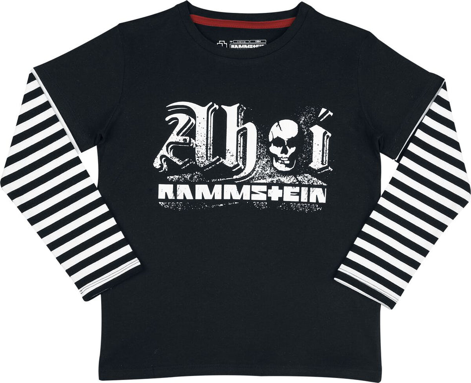 T-shirt manches longues  de Rammstein - Ahoi - 110/116 à 158/164 - pour Unisexe - noir/blanc - Rammstein