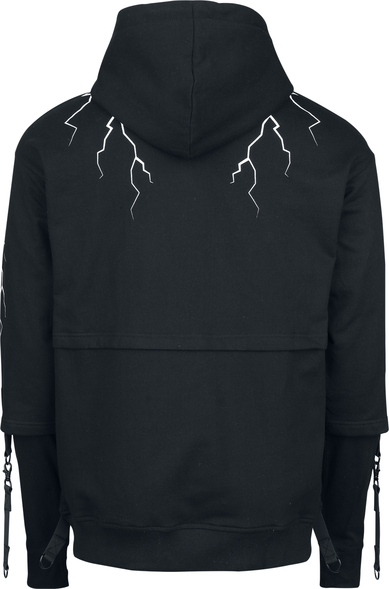 Sweat-shirt zippé à capuche Gothic de Heartless - Heartless Lightning - Veste à Capuche - M à XXL - pour Homme - noir - Heartless - View 2
