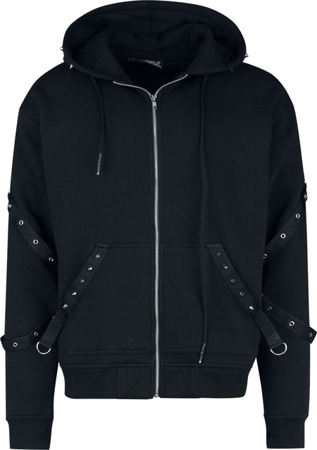 Sweat-shirt zippé à capuche Gothic de Heartless - Cosmo Hood - S à 4XL - pour Homme - noir - Heartless