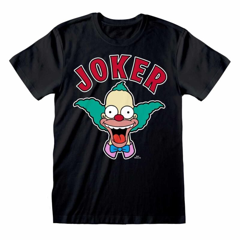 T-Shirt Manches courtes  de Les Simpson - Krusty Joker - S à L - pour Homme - noir - Les Simpson