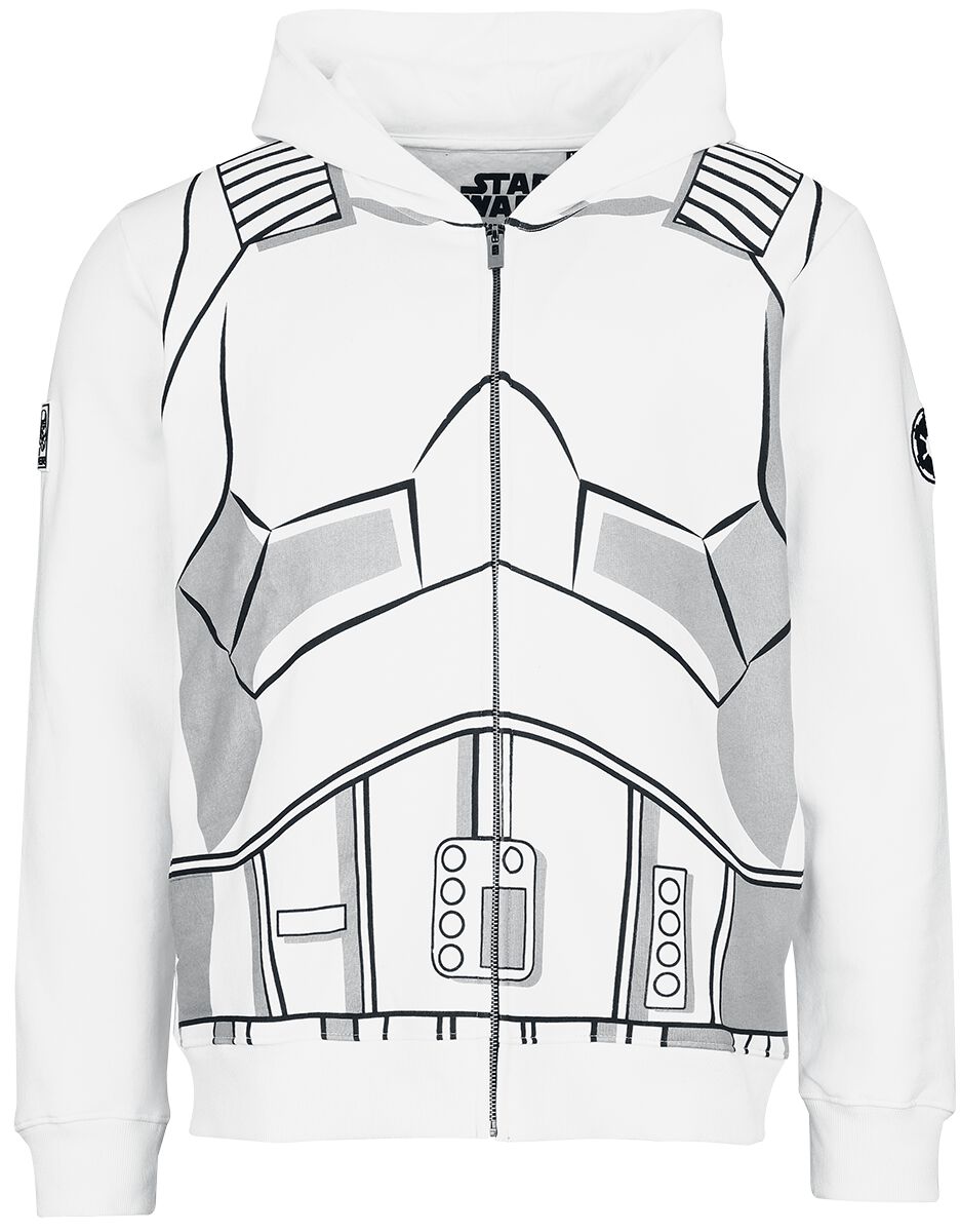 Sweat-shirt zippé à capuche Disney de Star Wars - Stormtrooper - M à XXL - pour Homme - multicolore - Star Wars