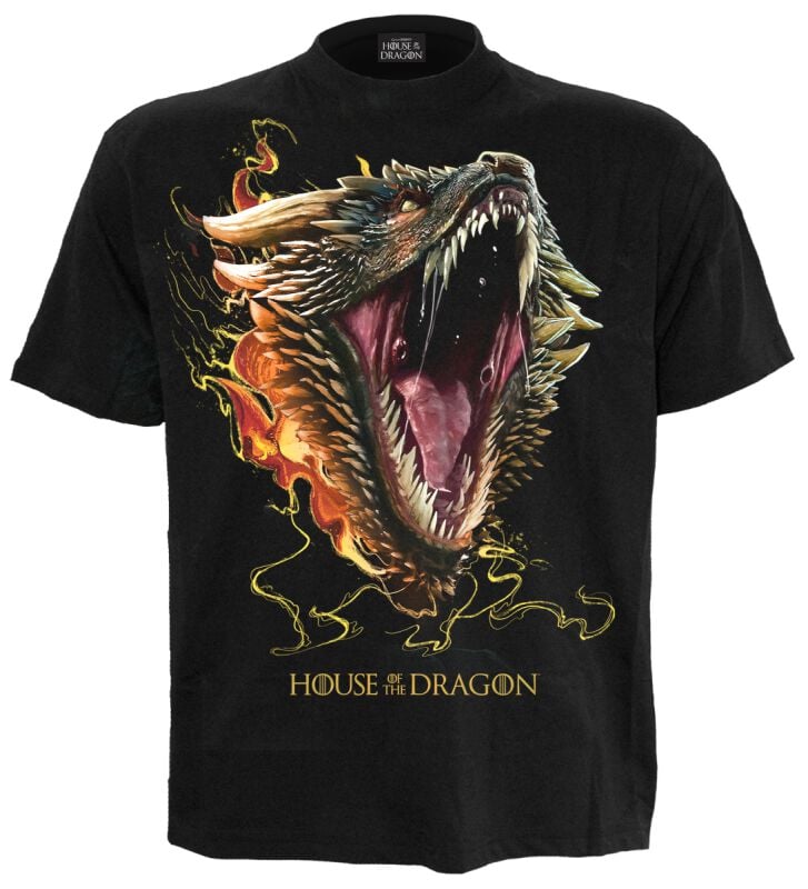 T-Shirt Manches courtes  de Game Of Thrones - House of the Dragon - 2 - Drogon - S à XXL - pour Homme - noir - Game Of Thrones