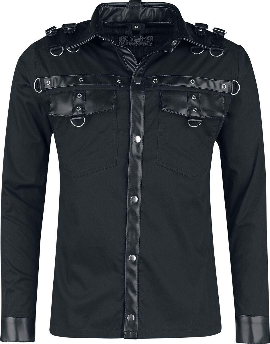 Chemise manches longues Gothic de Poizen Industries - Ajani Shirt - S à 4XL - pour Homme - noir - Poizen Industries