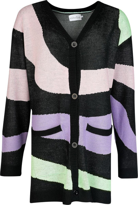 Gilets & Ponchos Gothic de Innocent - Tidal Cardigan - XS à XL - pour Femme - noir/multicolore - innocent