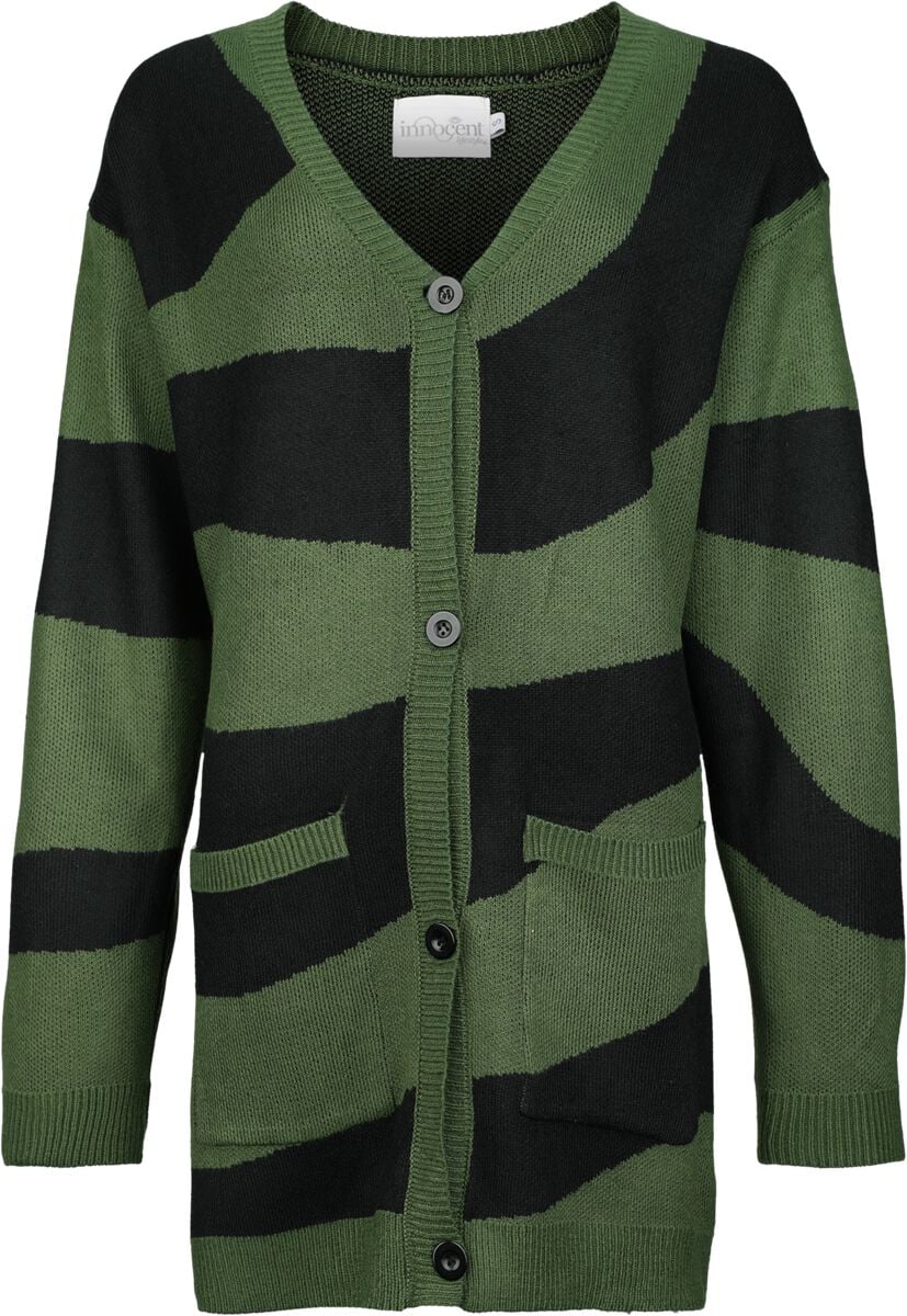 Gilets & Ponchos Gothic de Innocent - Tidal Cardigan - XS à XXL - pour Femme - noir/vert - innocent