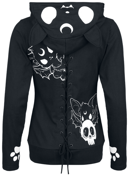 Sweat-shirt zippé à capuche Gothic de Heartless - Game Over - Sweat à Capuche - XS à XXL - pour Femme - noir - Heartless - View 2