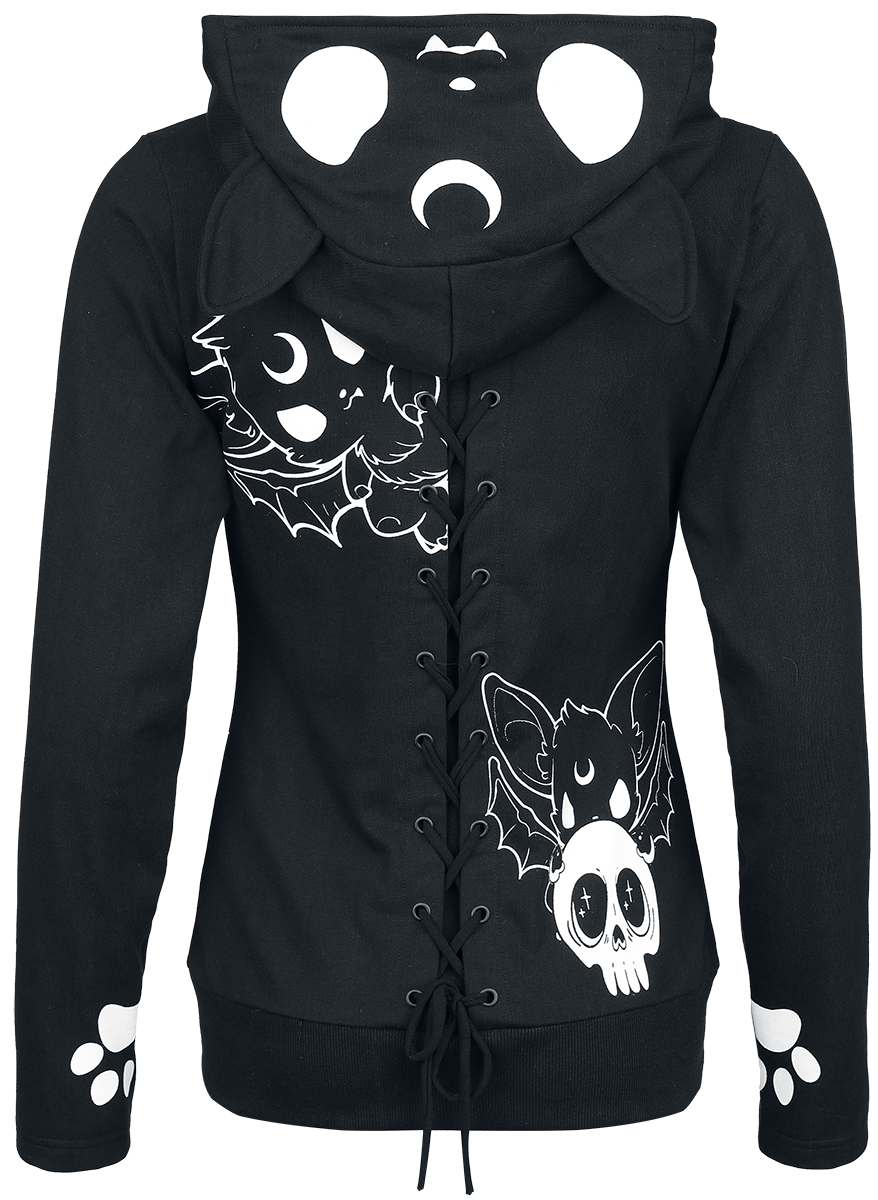 Sweat-shirt zippé à capuche Gothic de Heartless - Game Over - Sweat à Capuche - XS à XXL - pour Femme - noir - Heartless - View 2