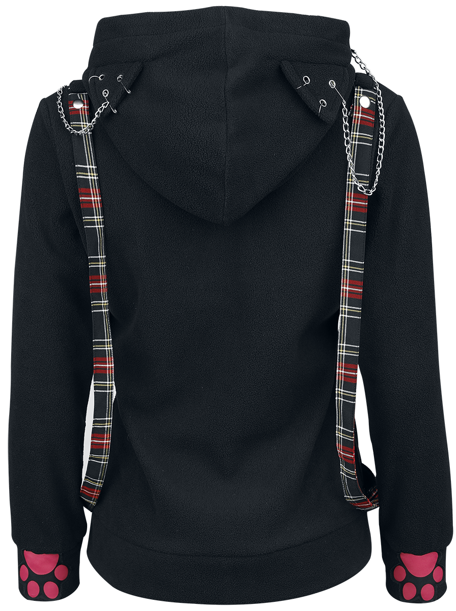 Sweat-shirt zippé à capuche  de Bye Bye Kitty - Veste à Capuche Trinity - S à XXL - pour Femme - noir - Bye Bye Kitty - View 2